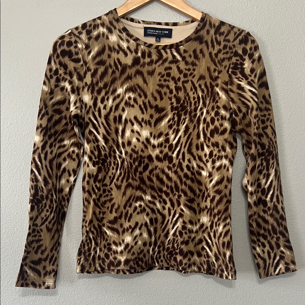 Y2K Mob Wife Aesthetic Indie Sleeze Timeless Women’s Animal Print Shirt Size PS